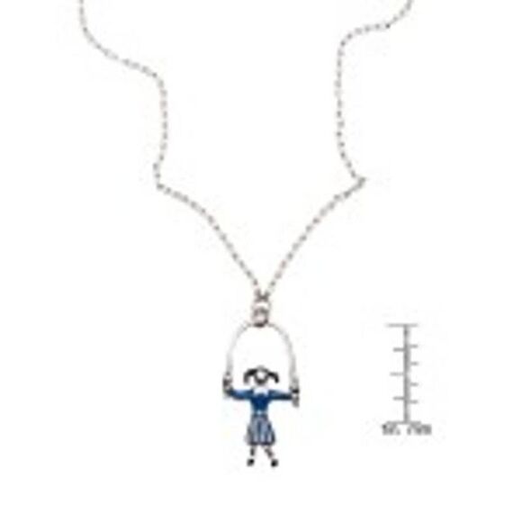 Pilgrim Silvertone Jump-rope Girl Necklace - Picture 3 of 3